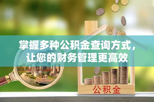 阿尔山掌握多种公积金查询方式，让您的财务管理更高效