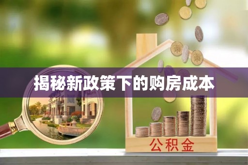 阿尔山揭秘新政策下的购房成本