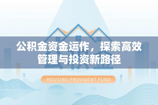 阿尔山公积金资金运作，探索高效管理与投资新路径